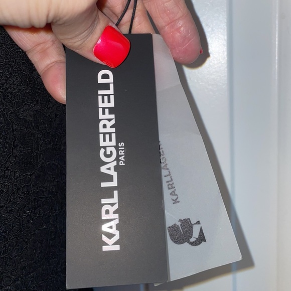 BNWT Karl Lagerfeld Paris sleeveless black cocktail dress size 4 - Picture 5 of 11